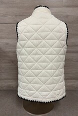 Multiples Multiples  Winter White Sleeveless Snap Up Vest AK