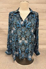 APNY APNY Blue Multi Long Sleeve Top CA APNY APNY Blue Multi Long Sleeve Top CA