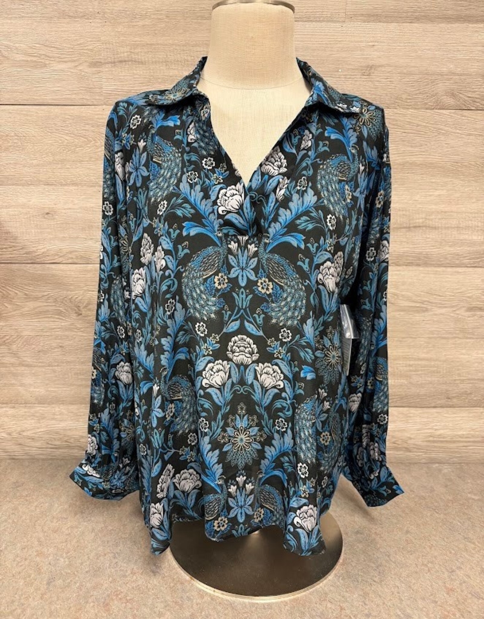 APNY APNY Blue Multi Long Sleeve Top CA