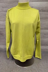 Metric Knits Metric Knits Olive Mock Neck Long Sleeve Top  AS