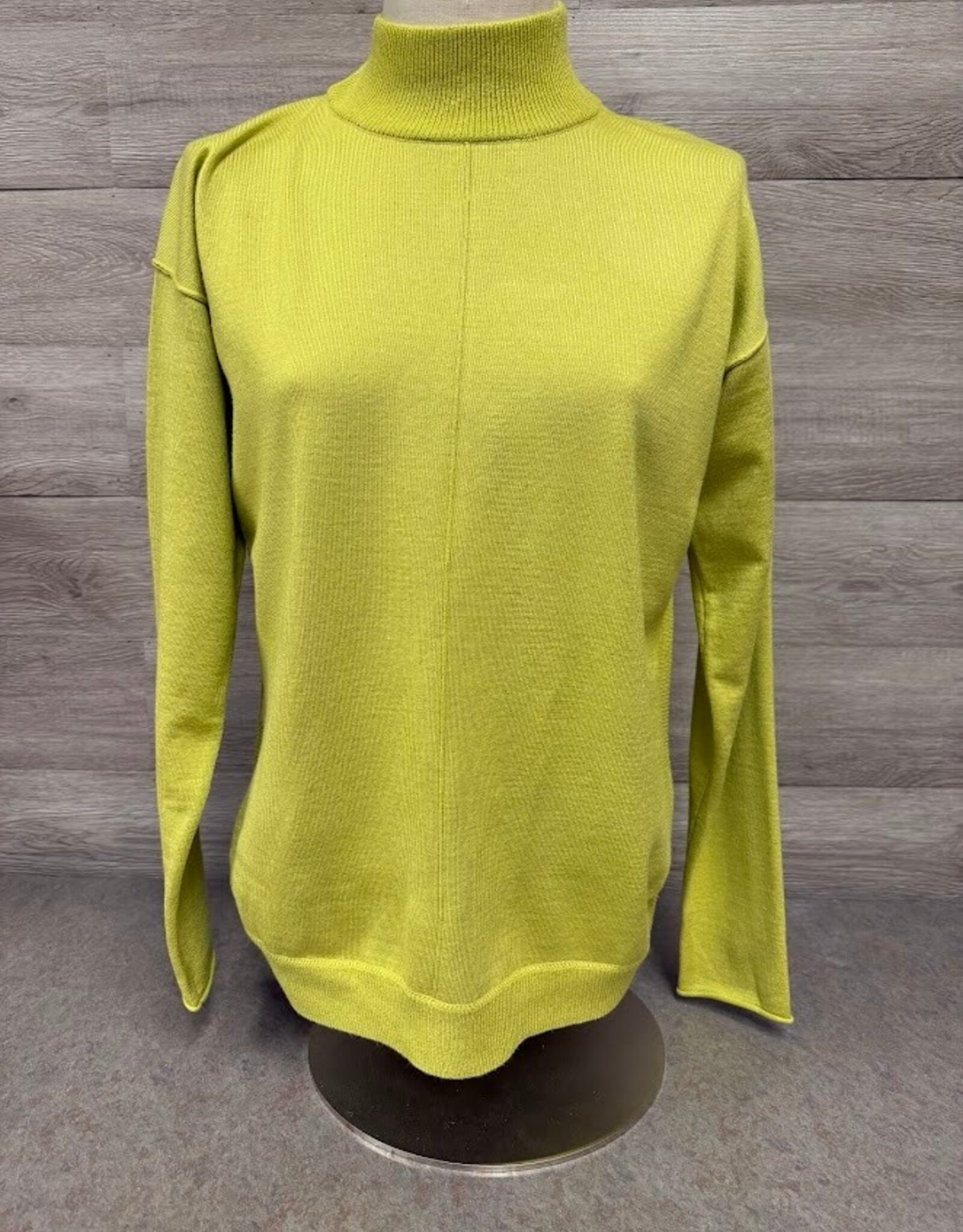 Metric Knits Metric Knits Olive Mock Neck Long Sleeve Top  AS