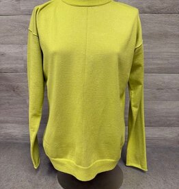Metric Knits Metric Knits  Olive Mock Neck Long Sleeve Top  AS