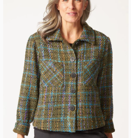 Habitat Habitat  Avocado Multi Print Button Up Shacket CS