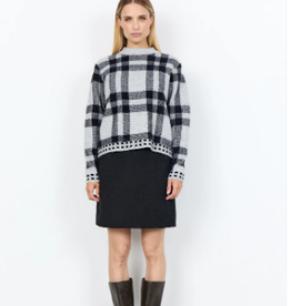 Soya Concept SOYA CONCEPT  White/BLK Plaid  Sweater CR