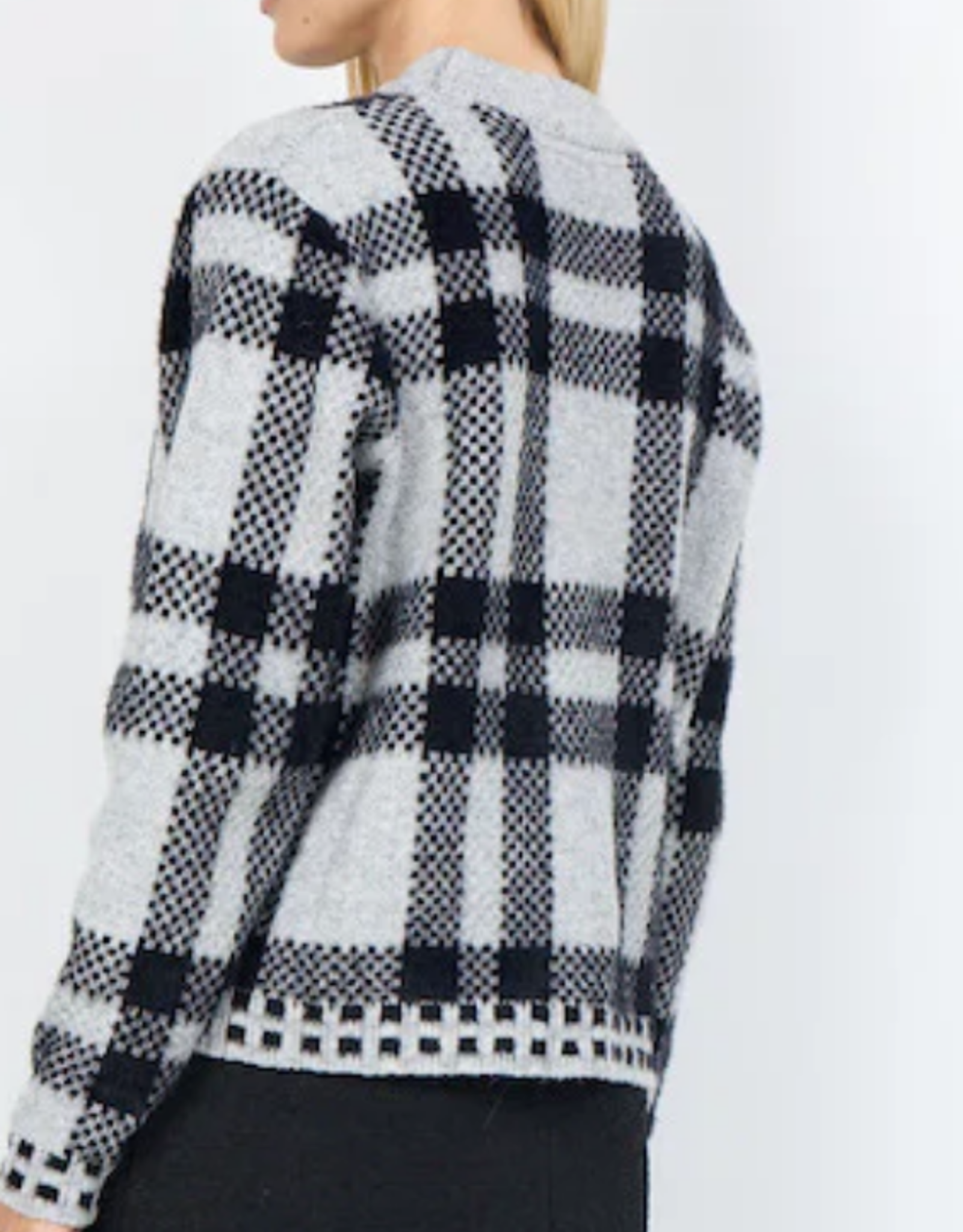 Soya Concept SOYA CONCEPT  White/BLK Plaid  Sweater CR