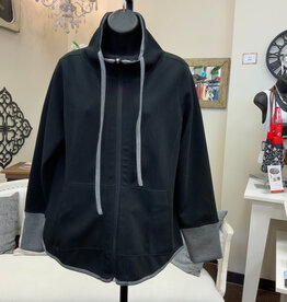 Lulu B Lulu B Black Reversible Zip Up Jacket AH