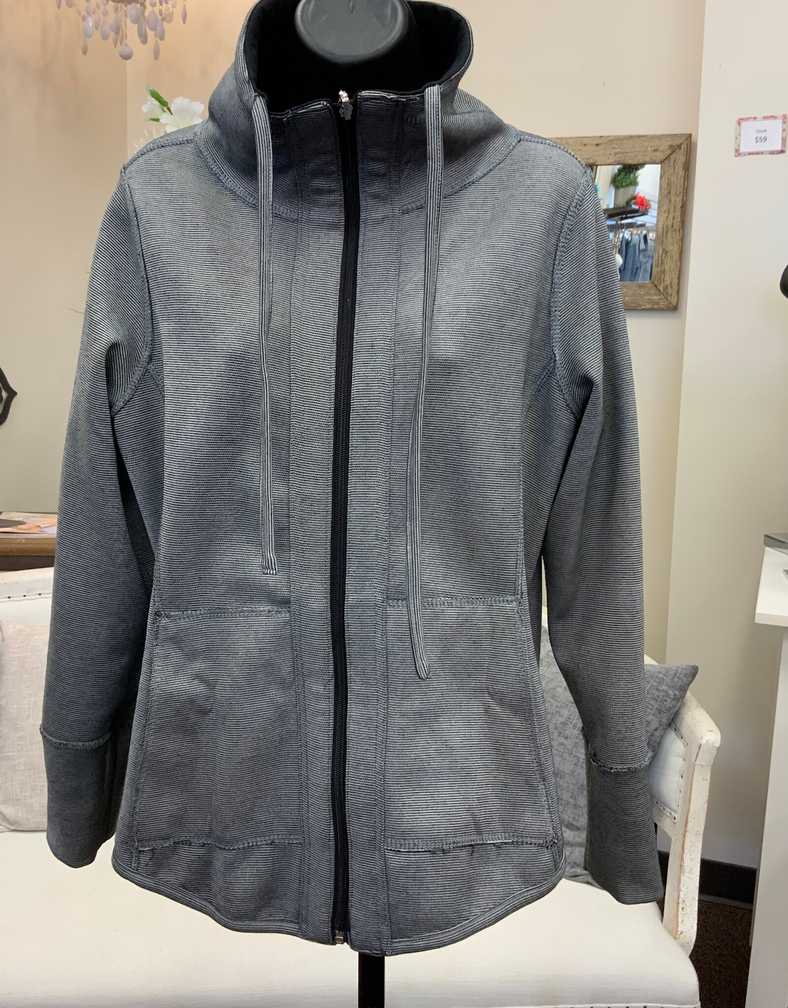 Lulu B Lulu B Black Reversible Zip Up Jacket AH