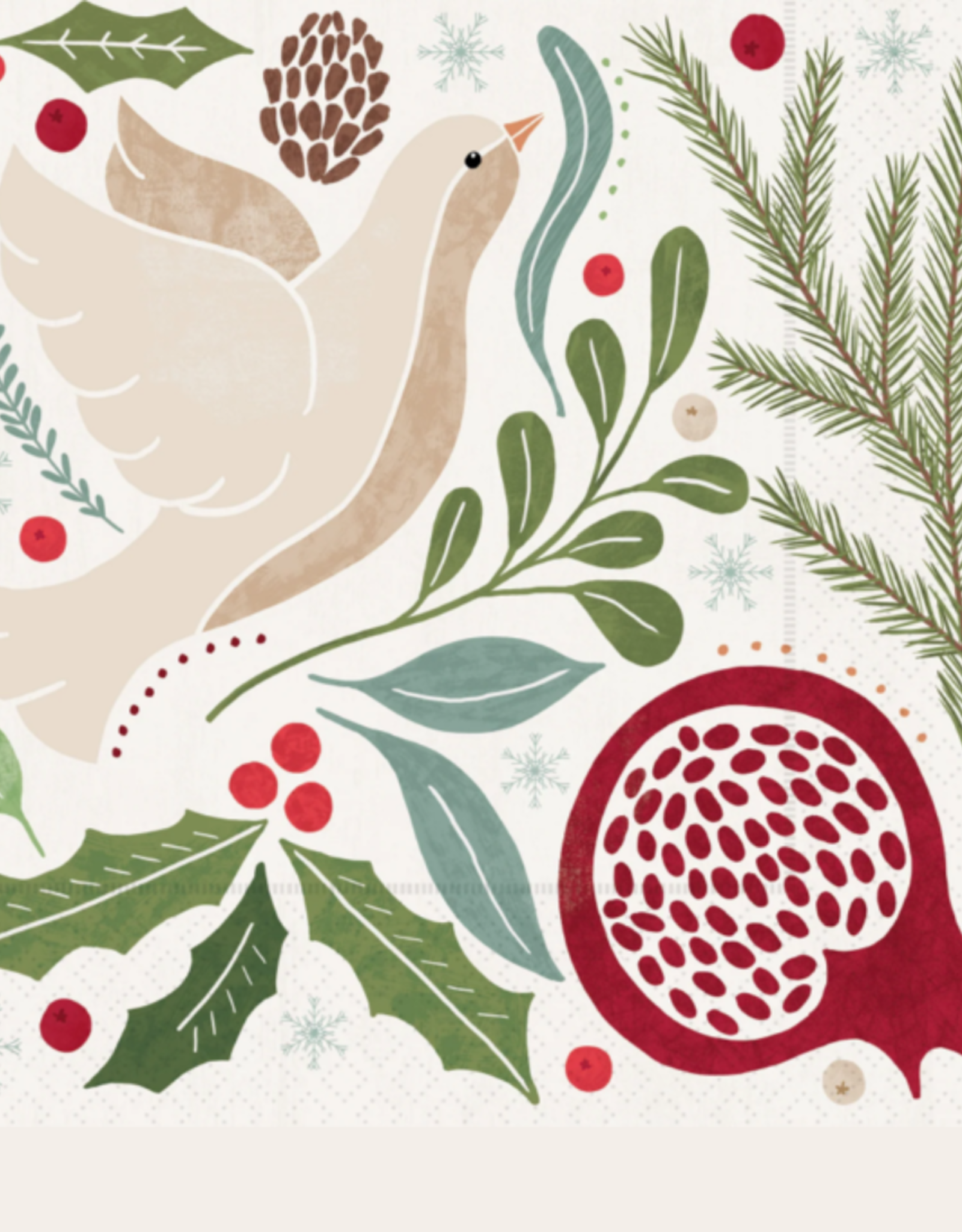 Boston International Winter Berry Dove Lunch Napkin