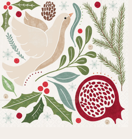 Boston International Winter Berry Dove Lunch Napkin