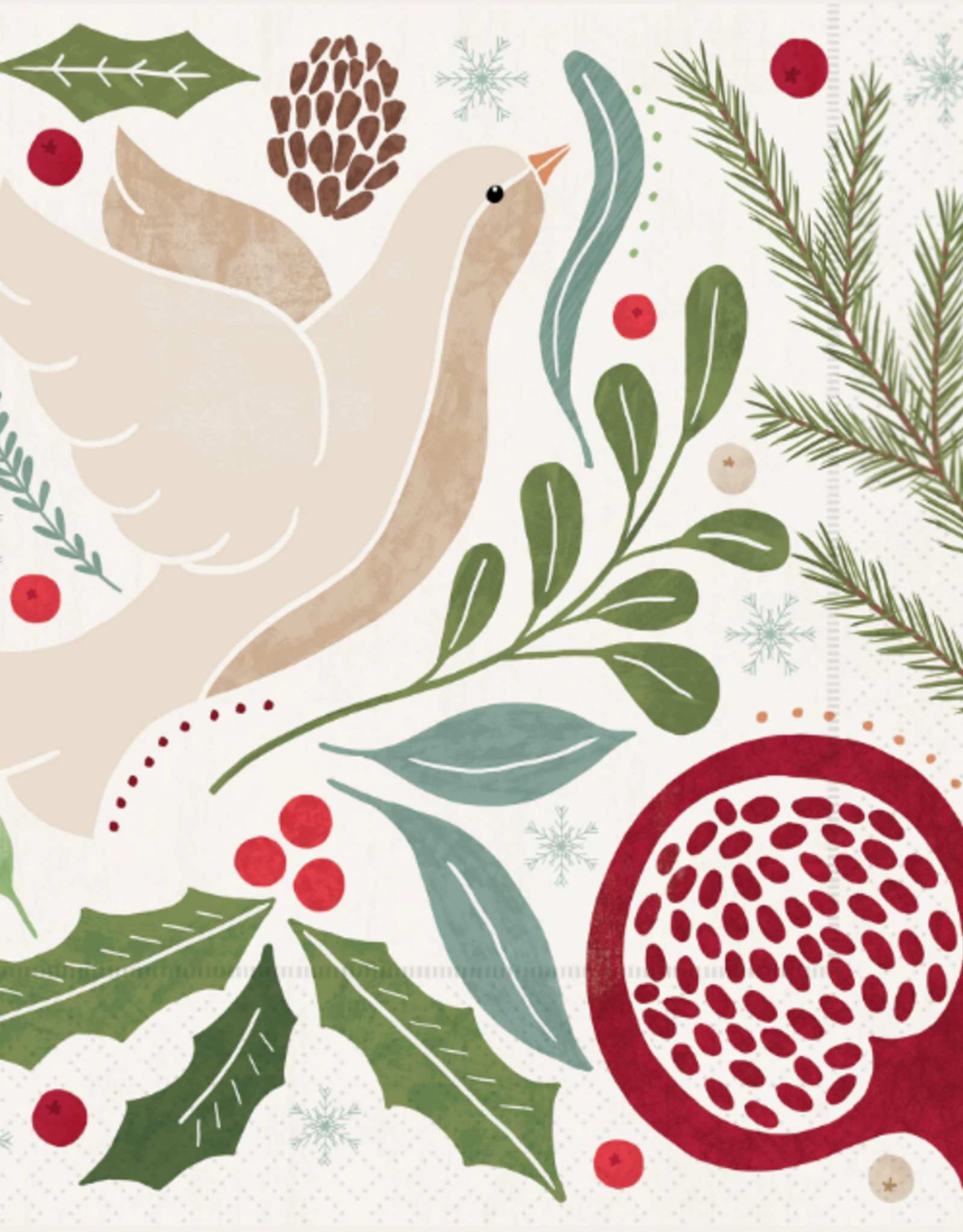 Boston International Winter Berry Dove Cocktail Napkin