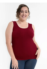 Elietian Elietian Burgundy Curvy Fit Reversible Neckline Tank Elietian Elietian Burgundy Curvy Fit Reversible Neckline Tank