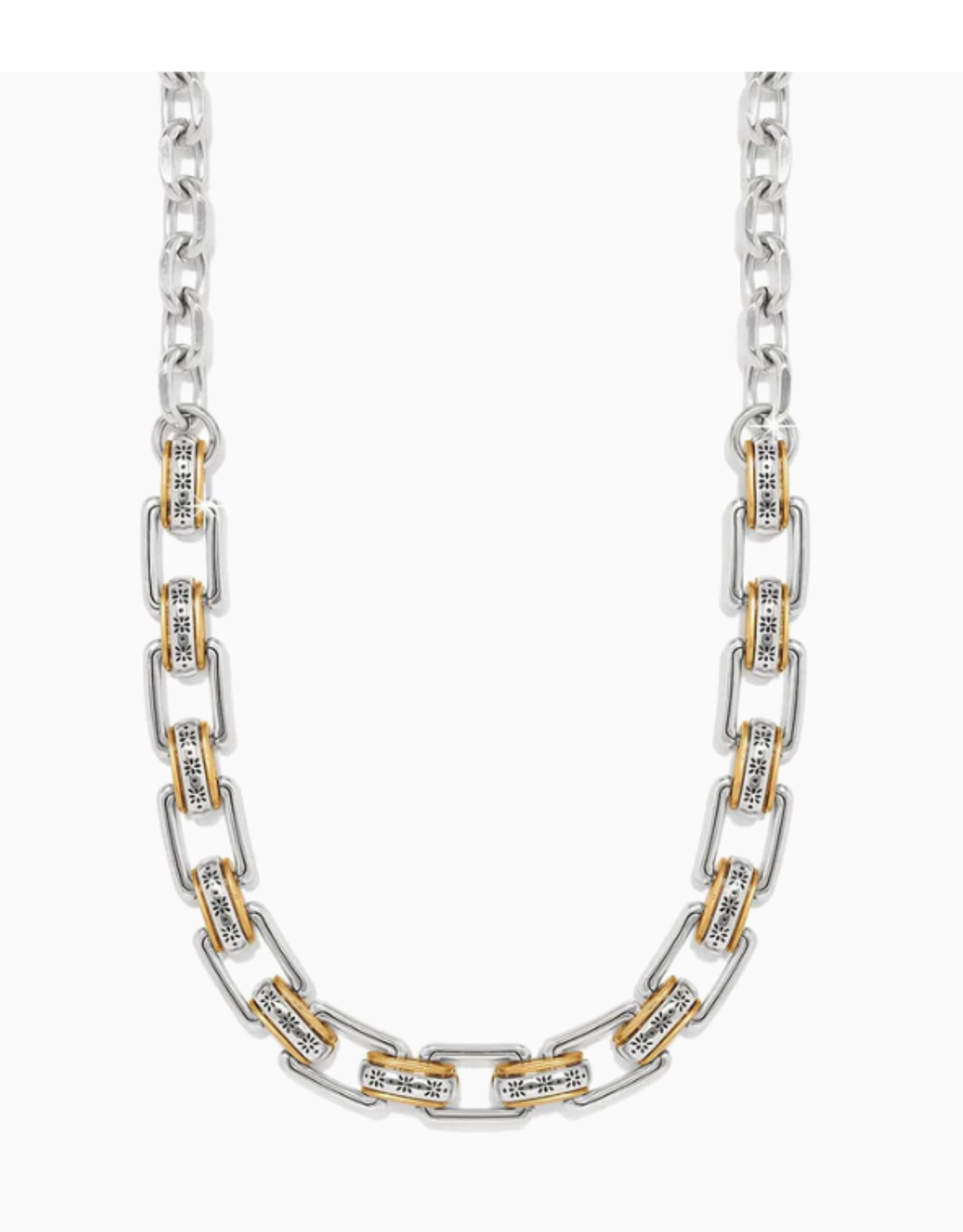 Brighton Brighton JM7653 Mosaic Two Tone Links Necklace OO