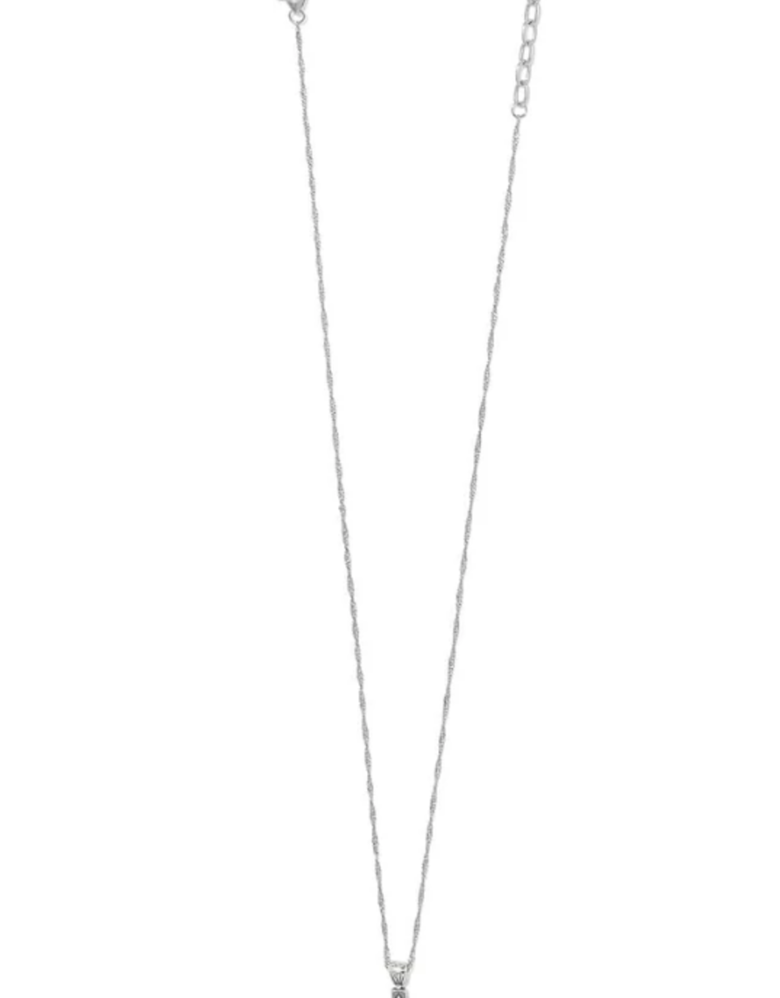 Brighton Brighton Silver Eternal Cross Necklace w/Red Stone