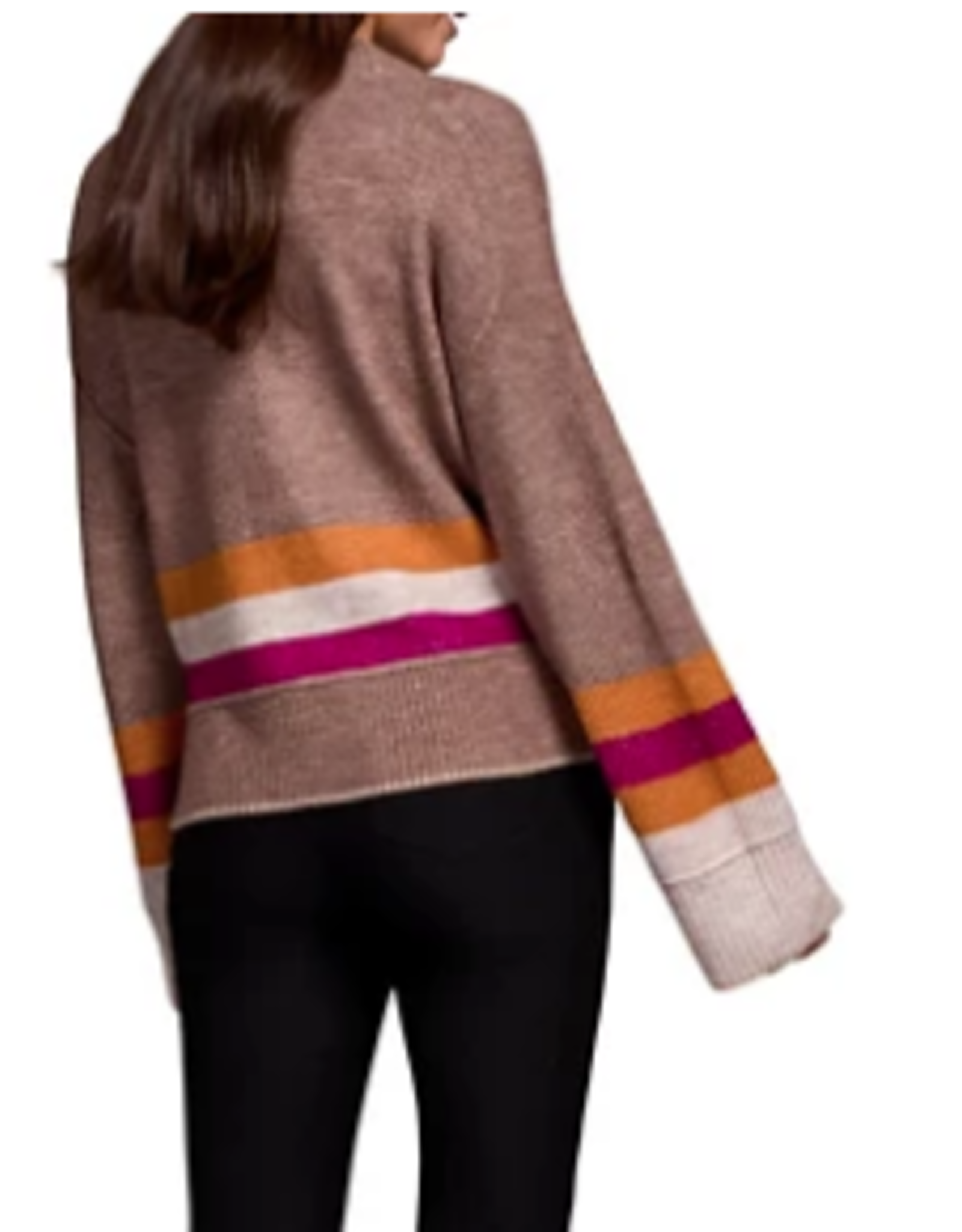 Tribal Tribal Mocha L/S Cardigan W/Pocket CS
