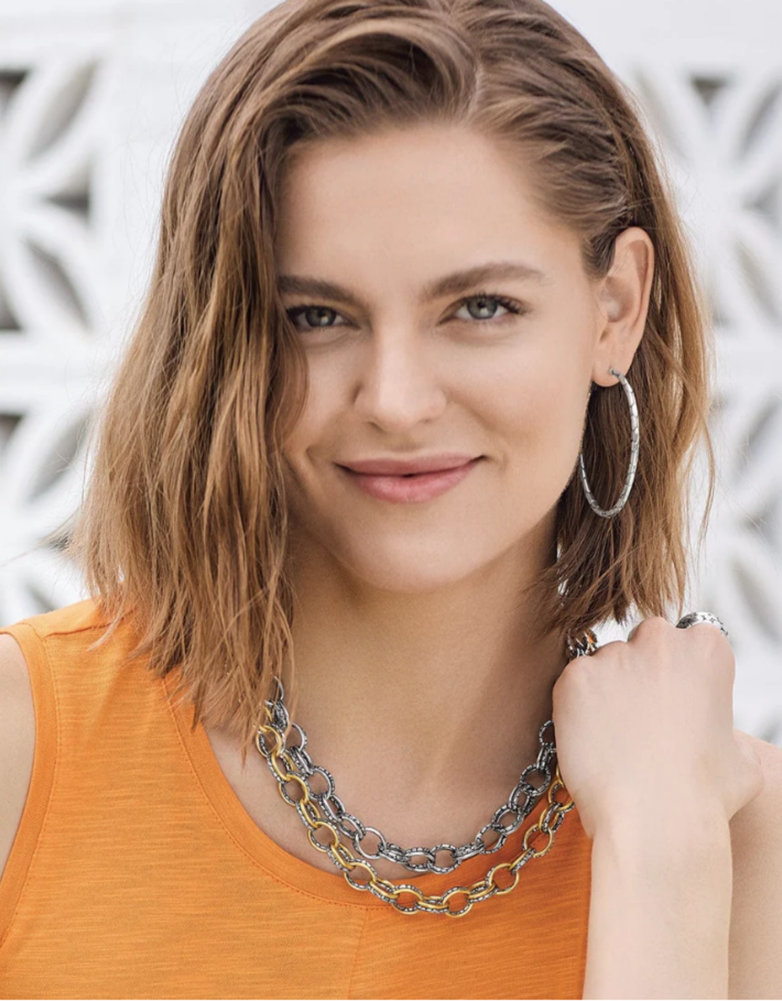 Brighton Brighton Pebble Link Two Tone Necklace