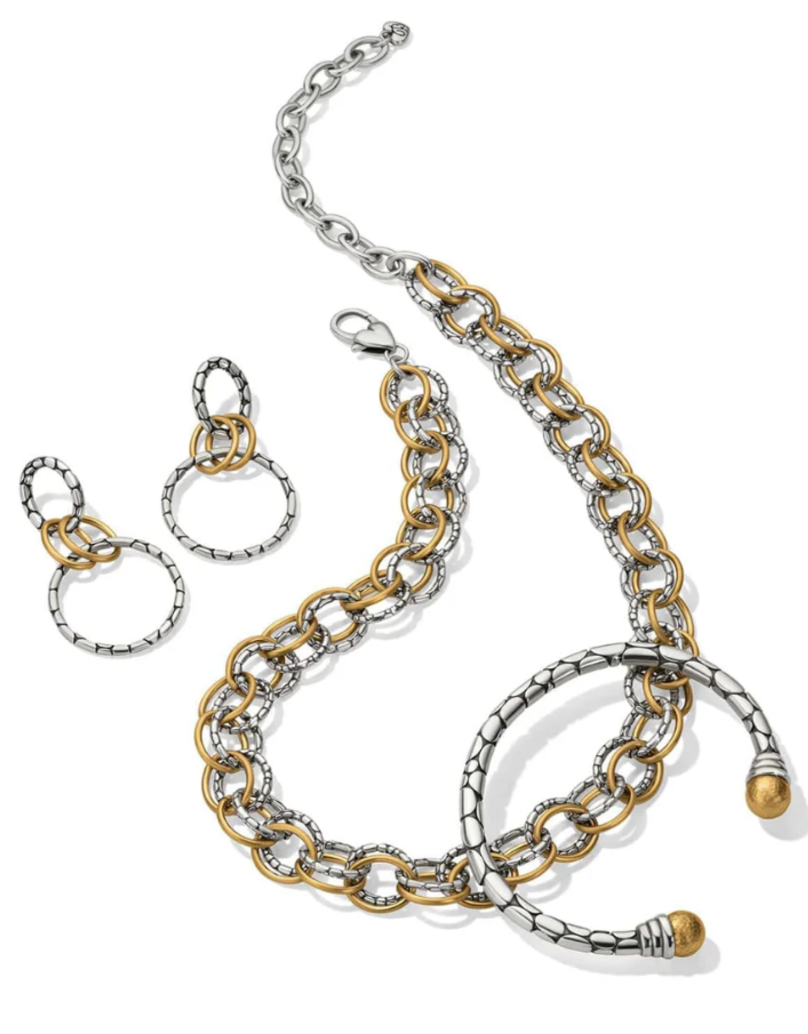 Brighton Brighton Pebble Link Two Tone Necklace