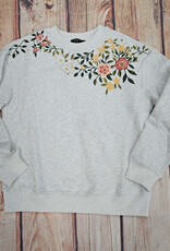 Papillon Papillon  Grey  Embroidered  Detail Sweatshirt  AL Papillon Papillon  Grey  Embroidered  Detail Sweatshirt  AL