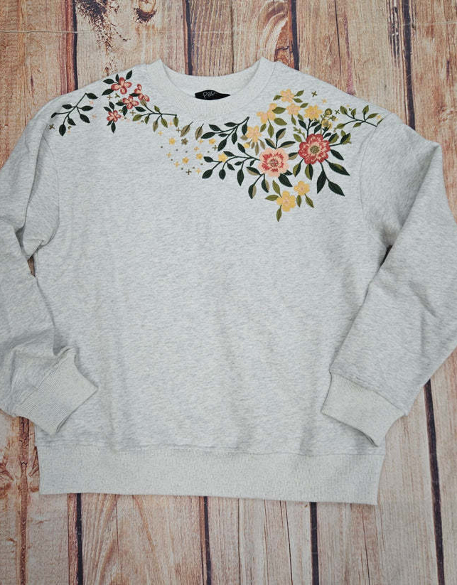 Papillon Papillon  Grey  Embroidered  Detail Sweatshirt  AL