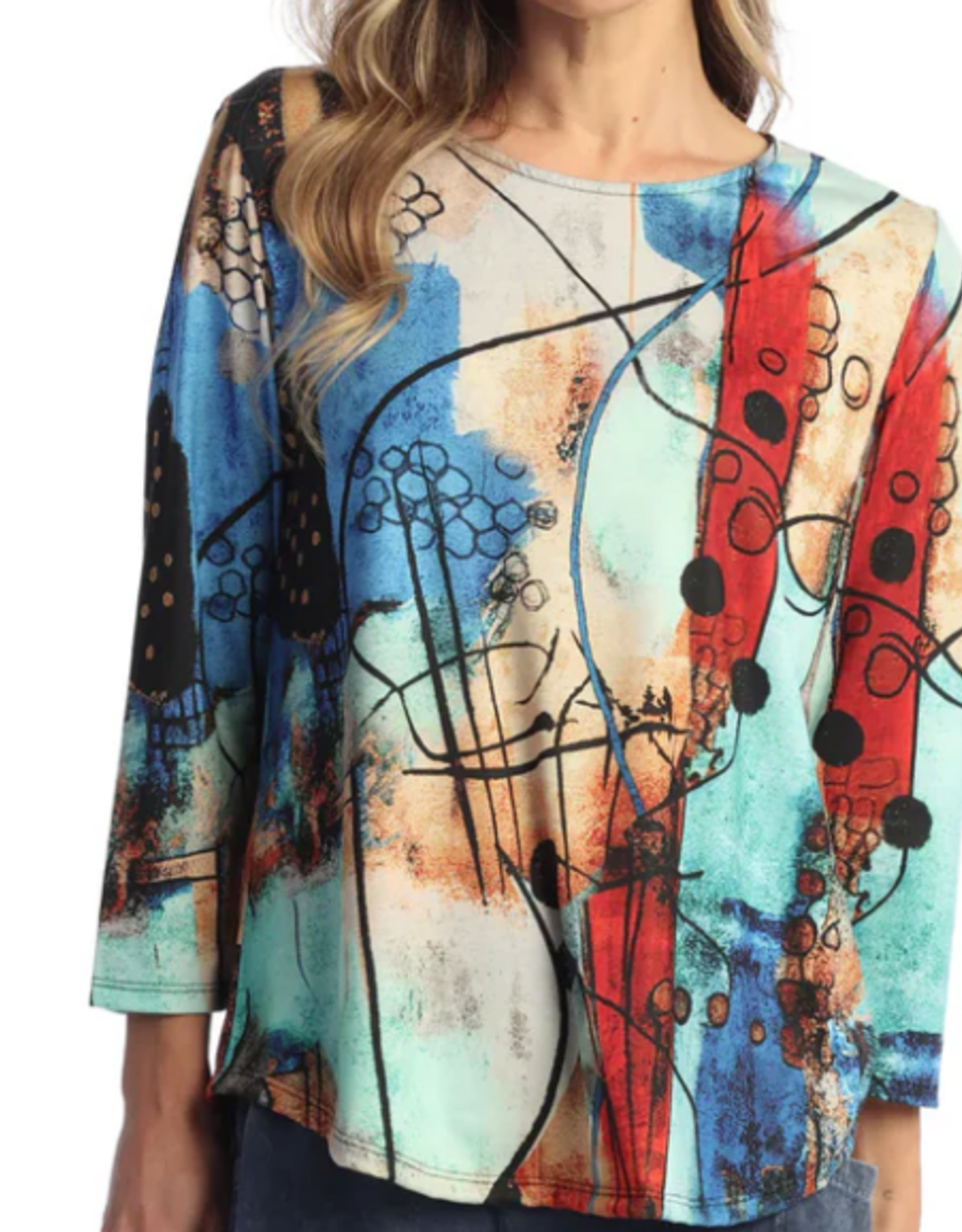 Jess & Jane Jess & Jane Multi Vogue Tunic Top LO
