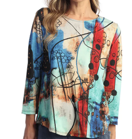 Jess & Jane Jess & Jane Multi Vogue Tunic Top LO