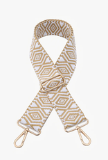 Jen and Co Jen & Co Tan Diamond Adjustable Guitar Strap