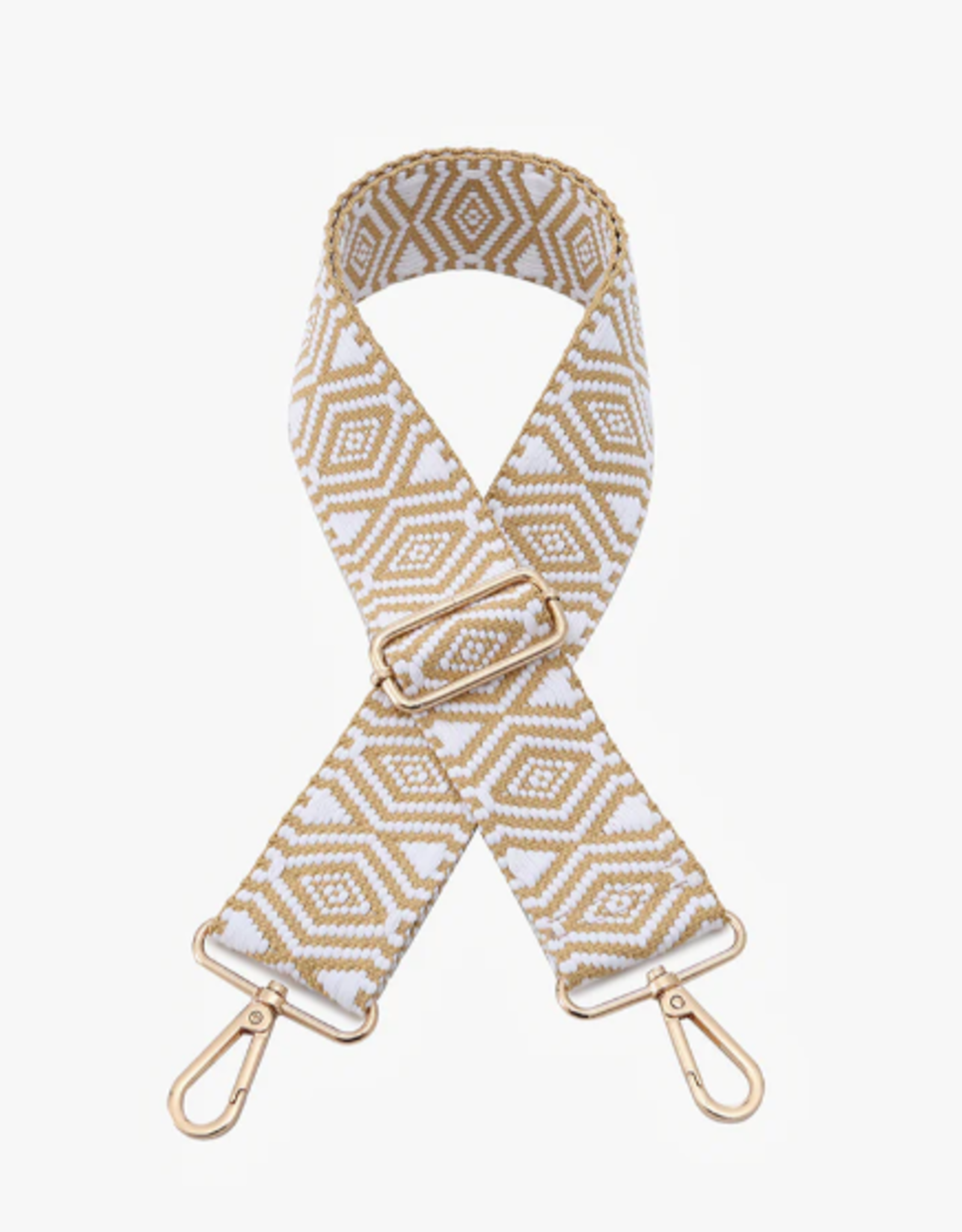 Jen and Co Jen & Co Tan Diamond Adjustable Guitar Strap