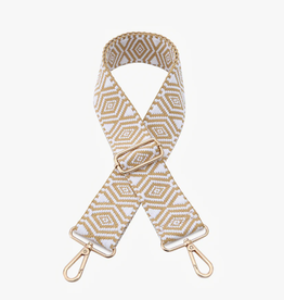 Jen and Co Jen & Co Tan Diamond Adjustable Guitar Strap