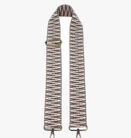 Jen and Co Jen & Co Burgundy Multi Aztec Adjustable Guitar Strap