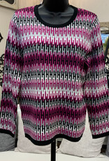 Sunday Sunday Multi Print Round Neck L/S Sweater AS