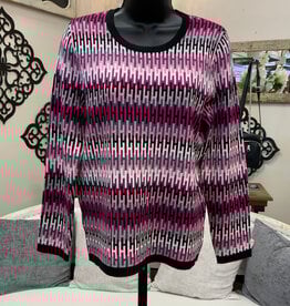 Sunday Sunday Multi Print Round Neck L/S Sweater AS