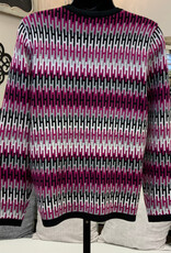 Sunday Sunday Multi Print Round Neck L/S Sweater AS