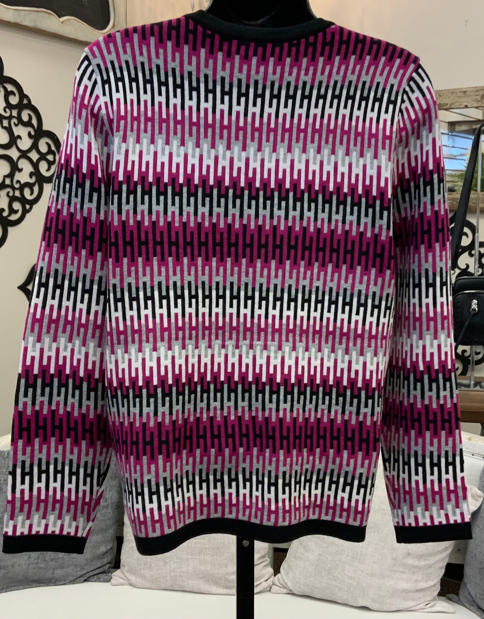 Sunday Sunday Multi Print Round Neck L/S Sweater AS