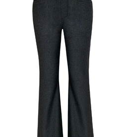 Ethyl Ethyl Grey Pull-On Mid-Rise Boot Cut Ponte Pant