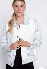 Picadilly PICADILLY  Off WHT/Grey Button Up Jacket KH