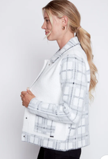 Picadilly PICADILLY  Off WHT/Grey Button Up Jacket KH