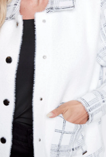 Picadilly PICADILLY  Off WHT/Grey Button Up Jacket KH