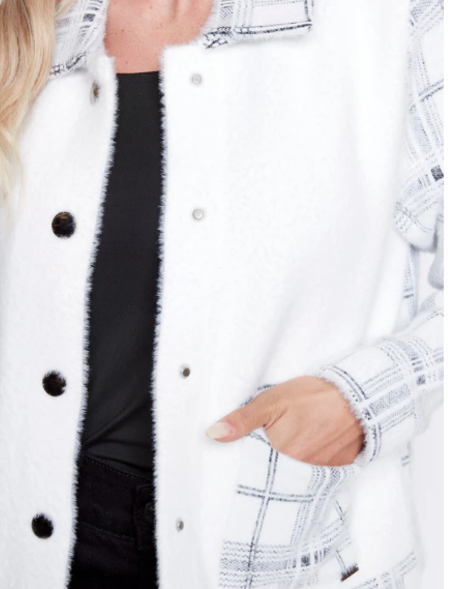 Picadilly PICADILLY  Off WHT/Grey Button Up Jacket KH