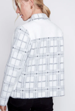 Picadilly PICADILLY  Off WHT/Grey Button Up Jacket KH