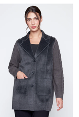 Picadilly PICADILLY  Heather Charcoal Mid Length Jacket OK