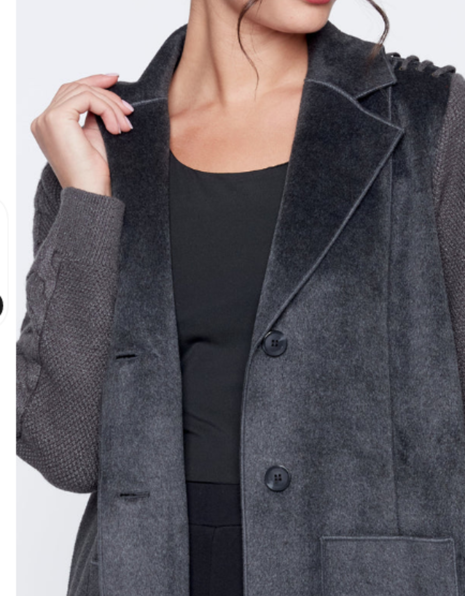 Picadilly PICADILLY  Heather Charcoal Mid Length Jacket OK