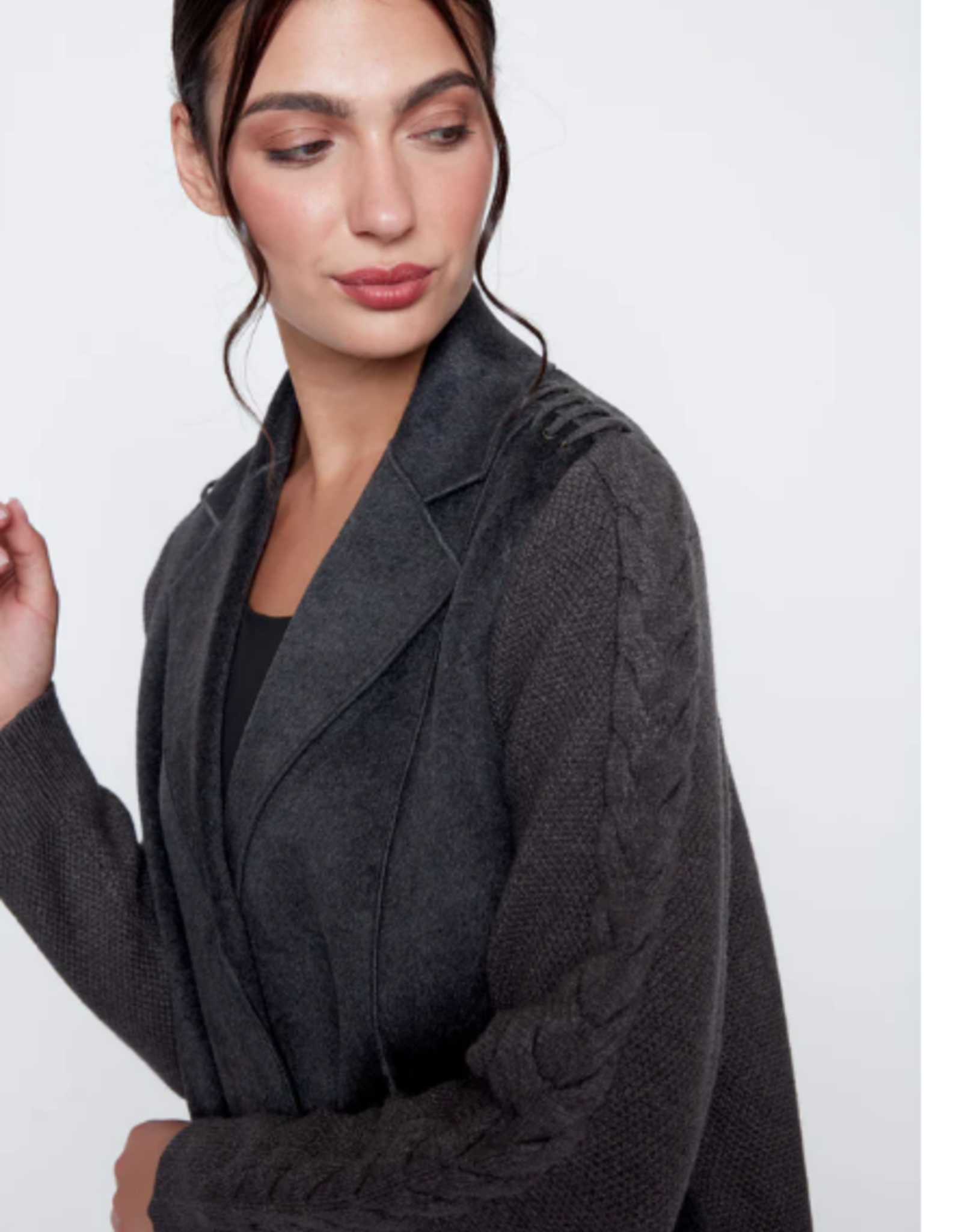 Picadilly PICADILLY  Heather Charcoal Mid Length Jacket OK