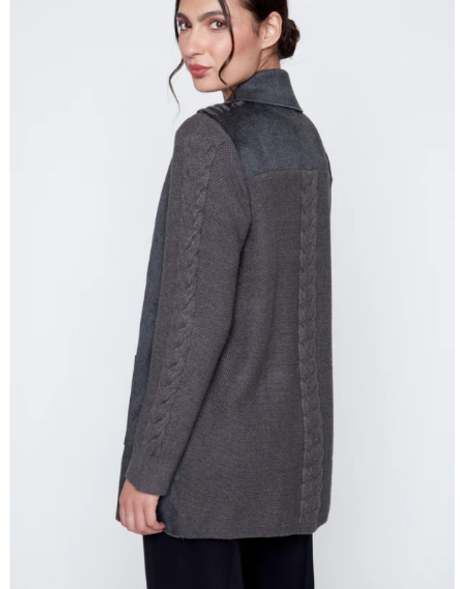 Picadilly PICADILLY  Heather Charcoal Mid Length Jacket OK