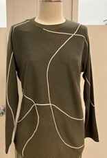 Picadilly PICADILLY  Capers Metallic Trim L/S Top KL