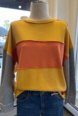 Tru Luxe Tru Luxe Multi Color Block Sweatshirt