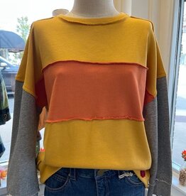 Tru Luxe Tru Luxe  Multi Color Block Sweatshirt