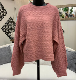 Papillon Papillon Rose Cable Knit Sweater LK