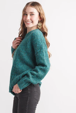 Papillon Papillon Teal Marble Sweater