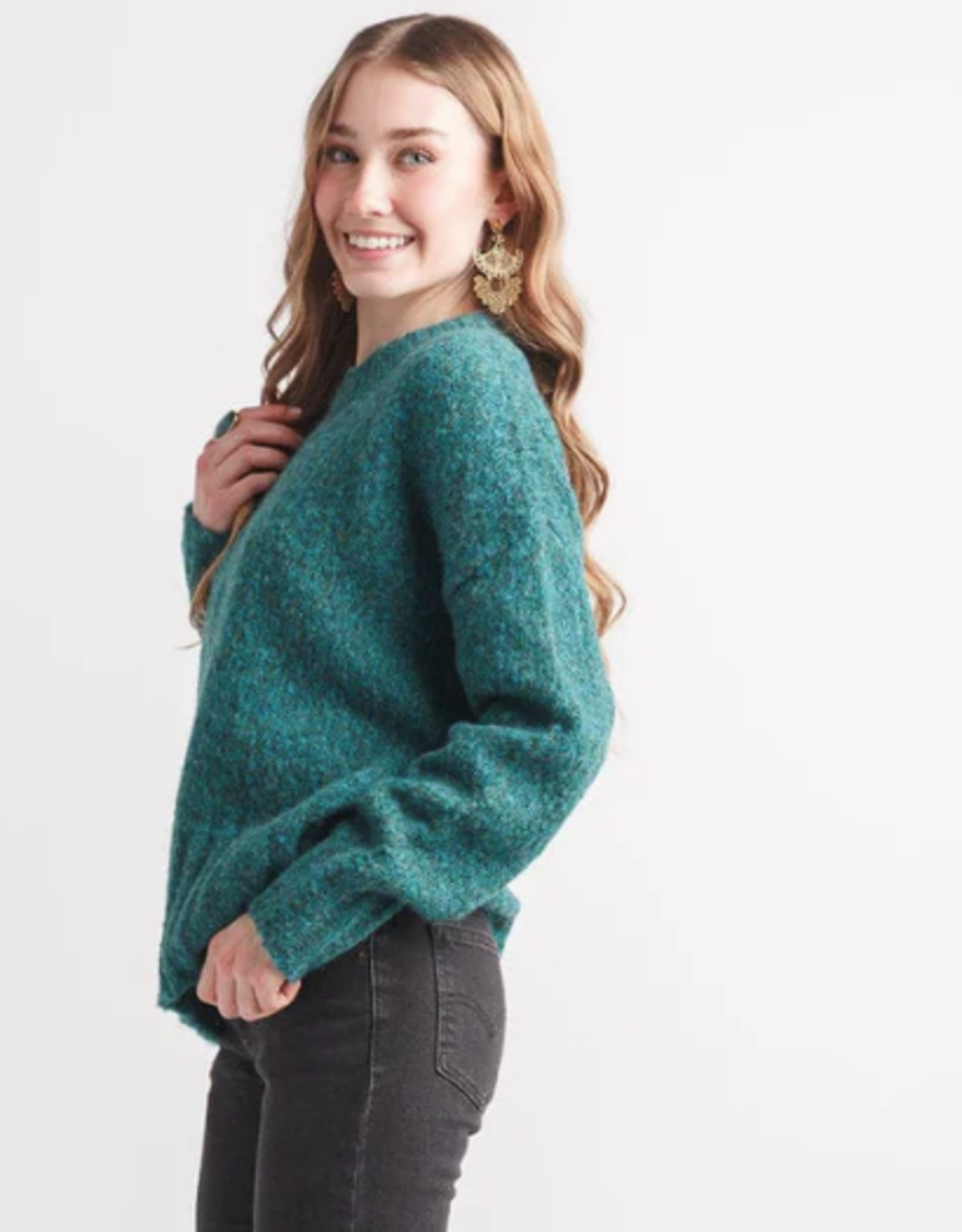 Papillon Papillon Teal Marble Sweater
