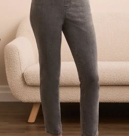 Tribal Tribal Grey Pull-On Ankle Denim Pant w/Glitter