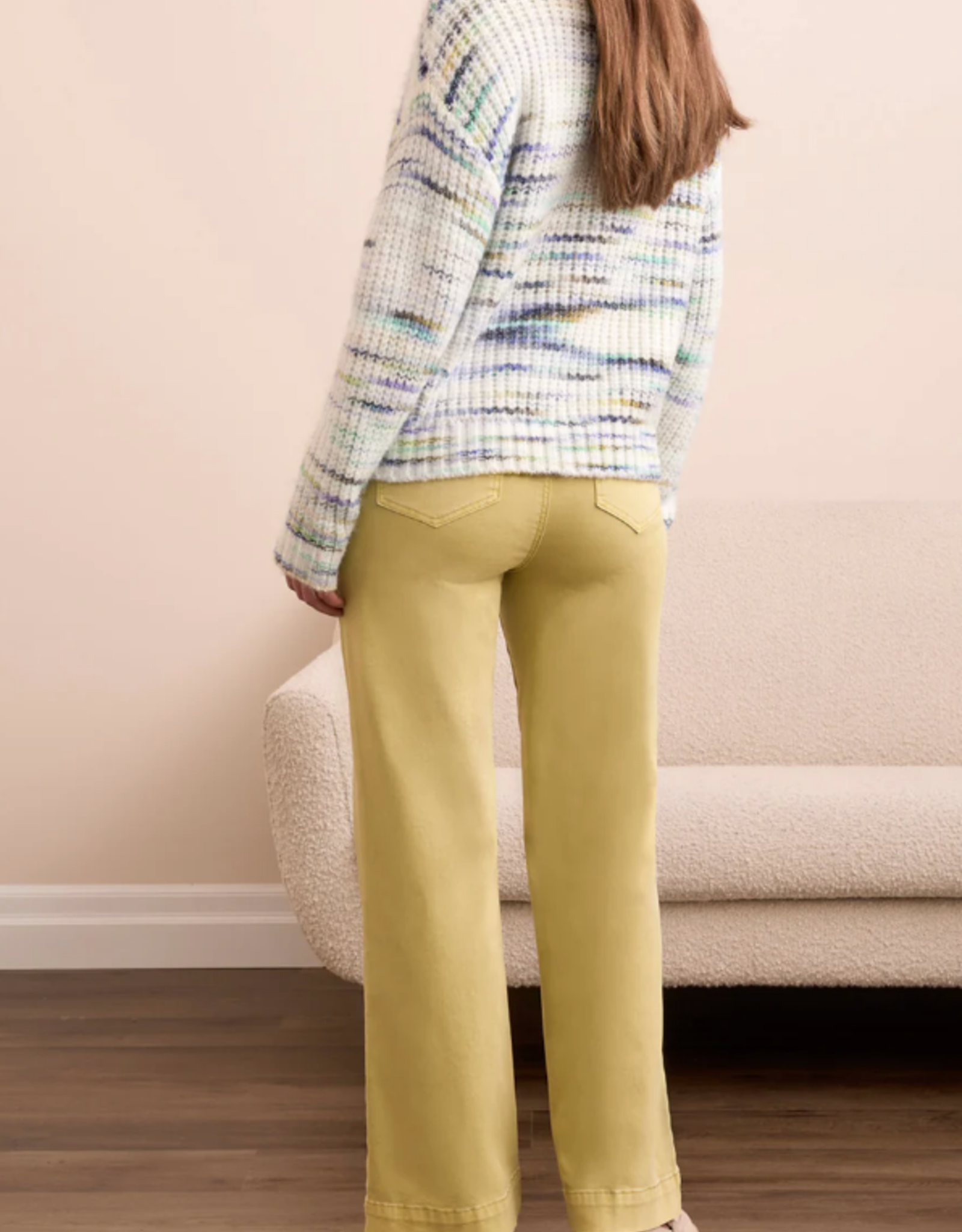 Tribal Tribal 5969O Cream/Multi Turtle Neck Long Sleeve Sweater CK